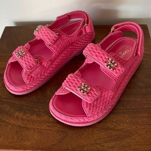 CHANEL Pink Sandals 36